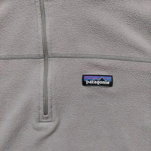 Patagonia Sweater Women's Small Gray Fleece 1/4 Zip Pullover Soft Fuzzy - Picture 2 of 6